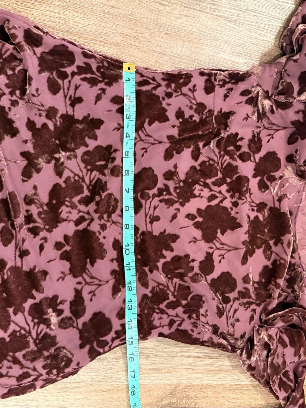 Velvet Burn Out Midi Dress Burgundy Floral Sheer Whimsigoth Dark Feminine Size M - Picture 8 of 14